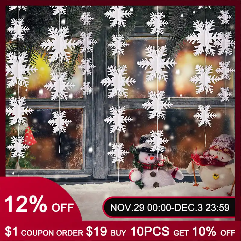 party hanging pendants new year christmas tree ornaments window