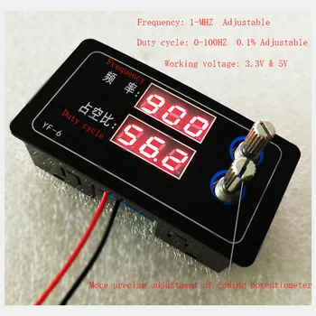 PWM square wave rectangular wave signal generator module pulse frequency duty cycle 0.1 adjustable digital display
PWM square wave rectangular wave signal generator module pulse frequency duty cycle 0.1 adjustable digital display