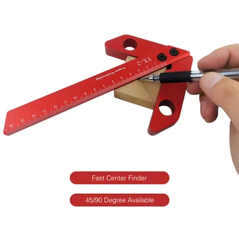 Hot Center Finder Scribe Square Center Measuring Tool 45/90 Degree Right Angle Line Guage Carpenter Ruler
Hot Center Finder Scribe Square Center Measuring Tool 45/90 Degree Right Angle Line Guage Carpenter Ruler