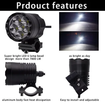 2PCS Universal 6 Chips Headlight LED Motorcycle Motorbike7800LM Moto Spotlight Waterproof Fog Spot Motos Bulb Super bright 12v 
2PCS Universal 6 Chips Headlight LED Motorcycle Motorbike7800LM Moto Spotlight Waterproof Fog Spot Motos Bulb Super bright 12v