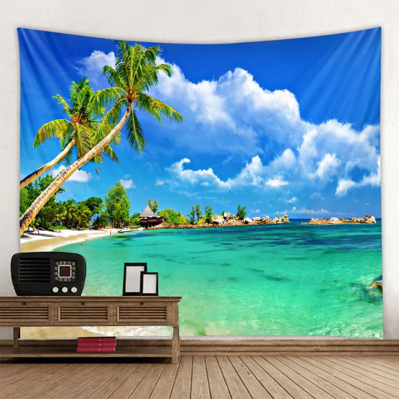 Beautiful seascape printing tapestry landscape tapestry wall hangings Bohemia blue sea and blue sky tapestry
Beautiful seascape printing tapestry landscape tapestry wall hangings Bohemia blue sea and blue sky tapestry