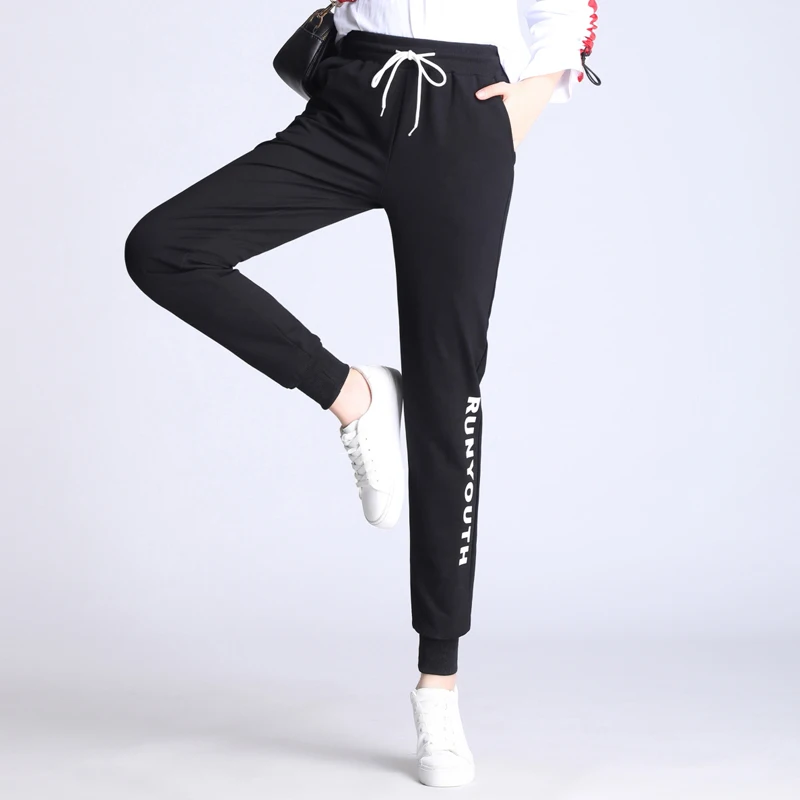 OUMENGKA 95% Cotton Terry Printed Sweatpants Black Drawstring Waist Loose Sporting Harem Pants Women Autumn High Waist Trousers
OUMENGKA 95% Cotton Terry Printed Sweatpants Black Drawstring Waist Loose Sporting Harem Pants Women Autumn High Waist Trousers