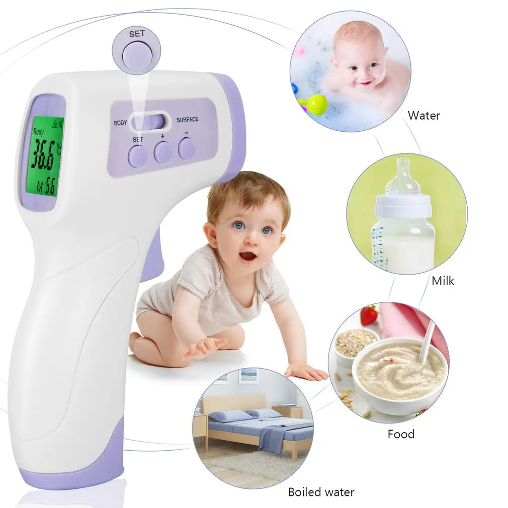 Non-contact infrared human body thermometer Plastic Hand-held Digital Thermometer Temperature Measurement Meter
Non-contact infrared human body thermometer Plastic Hand-held Digital Thermometer Temperature Measurement Meter