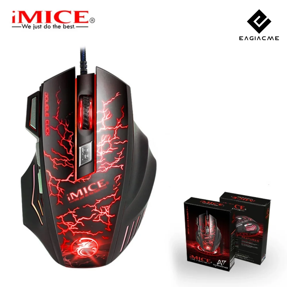 Ergonomic Wired Gaming Mouse 7 Button LED 5500 DPI USB Computer Mouse Gamer Mice A7 Silent Mause With Backlight For PC Laptop
Ergonomic Wired Gaming Mouse 7 Button LED 5500 DPI USB Computer Mouse Gamer Mice A7 Silent Mause With Backlight For PC Laptop