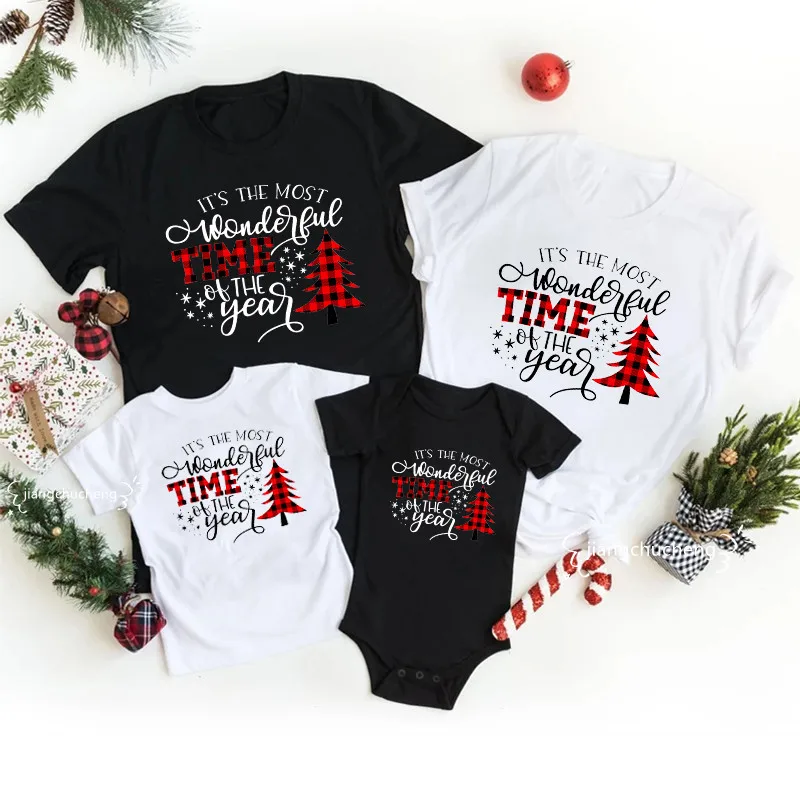 It's The Most Wonderful Time of The Year Family Matching Christmas Clothes Father Mother Kids T-shirt Baby Romper Xmas Outfits
It's The Most Wonderful Time of The Year Family Matching Christmas Clothes Father Mother Kids T-shirt Baby Romper Xmas Outfits