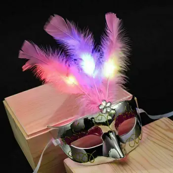 Luminous Masquerade Mask Bachelorette Party Fancy Dress Princess Ball Masks Carnival Mask Women Venetian Venice Feather LED Mask
Luminous Masquerade Mask Bachelorette Party Fancy Dress Princess Ball Masks Carnival Mask Women Venetian Venice Feather LED Mask