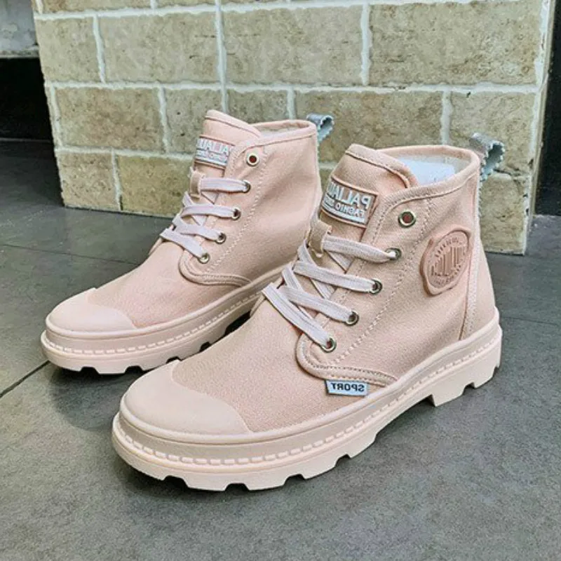 2019 Fashion High Top Sneakers Canvas Shoes Woman Casual Shoes Candy Colors Flat Female Basket Lace Up Solid Trainers Chaussure 
2019 Fashion High Top Sneakers Canvas Shoes Woman Casual Shoes Candy Colors Flat Female Basket Lace Up Solid Trainers Chaussure