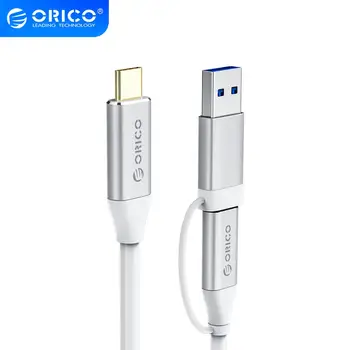 ORICO 2 in 1 interface Cable Type-C to C&A Dual-Plug Cable USB3.0 High Speed Transmission 5A 10Gpbs Charging Cable For Phone
ORICO 2 in 1 interface Cable Type-C to C&A Dual-Plug Cable USB3.0 High Speed Transmission 5A 10Gpbs Charging Cable For Phone