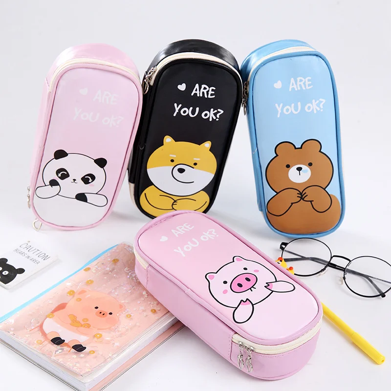 TOPSTHINK Cute large capacity pu pencil bag cartoon animal big pencil case for boys and girls
TOPSTHINK Cute large capacity pu pencil bag cartoon animal big pencil case for boys and girls