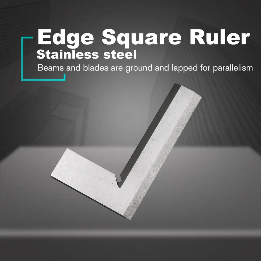 Machinist Precision Knife Edge Square Ruler 90 Degree Right Angle Ruler Engineer Measuring Tool 100x63mm Angle Tester
Machinist Precision Knife Edge Square Ruler 90 Degree Right Angle Ruler Engineer Measuring Tool 100x63mm Angle Tester