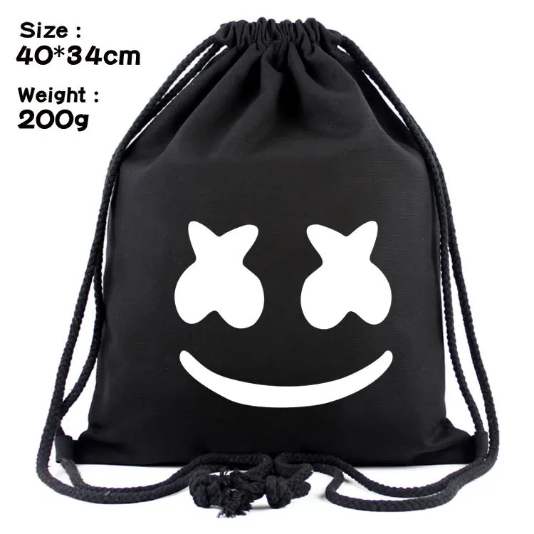 DJ Marshmallow Drawstring Backpack printing Canvas Bags Student School Bag Neruto Cosplay Accessory Gift
DJ Marshmallow Drawstring Backpack printing Canvas Bags Student School Bag Neruto Cosplay Accessory Gift
