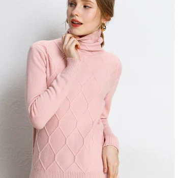 2019 New Women Turtleneck Diamond lattice block sweater Female Solid Turtleneck Collar Pullovers Warm
2019 New Women Turtleneck Diamond lattice block sweater Female Solid Turtleneck Collar Pullovers Warm