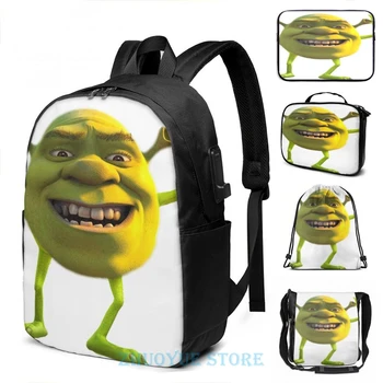 Funny Graphic print Shrek Wazowski(2) USB Charge Backpack men School bags Women bag Travel laptop bag
Funny Graphic print Shrek Wazowski(2) USB Charge Backpack men School bags Women bag Travel laptop bag