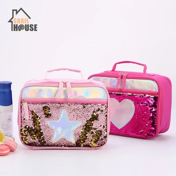 Snailhouse Sequin Insulation Bag Children Portable Lunch Bag Meal Package Aluminum Foil Preservation Baby Milk Bottle Warmer Bag 
Snailhouse Sequin Insulation Bag Children Portable Lunch Bag Meal Package Aluminum Foil Preservation Baby Milk Bottle Warmer Bag