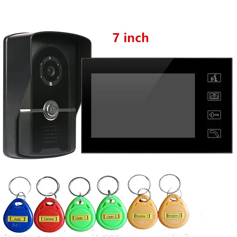 7'' TFT LCD Wired Video Door Phone Visual Video Intercom Speakerphone Intercom System With Waterproof Outdoor IR RFID Camera
7'' TFT LCD Wired Video Door Phone Visual Video Intercom Speakerphone Intercom System With Waterproof Outdoor IR RFID Camera