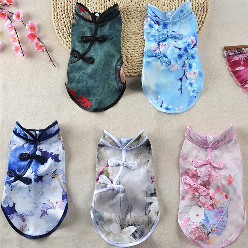 Chinese Traditions Dog Dress For Summer Dogs Clothes Cheongsam Costume Pet Dress Cats Puppy Skirt For Small Medium Dogs
Chinese Traditions Dog Dress For Summer Dogs Clothes Cheongsam Costume Pet Dress Cats Puppy Skirt For Small Medium Dogs