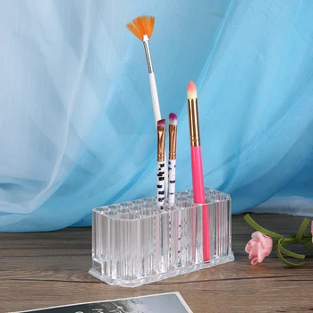 26 Holes Transparent Cosmetic Brush Storage Eyebrow Pencil Organizer Display Stand Support Clear Acrylic Cosmetic Brush
26 Holes Transparent Cosmetic Brush Storage Eyebrow Pencil Organizer Display Stand Support Clear Acrylic Cosmetic Brush