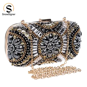 New Luxury Women's Crystal Evening bag Retro Beaded Clutch Bags Wedding Diamond Beaded Bag Rhinestone Small Shoulder Bags
New Luxury Women's Crystal Evening bag Retro Beaded Clutch Bags Wedding Diamond Beaded Bag Rhinestone Small Shoulder Bags