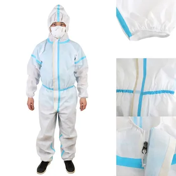 Microporous Disposable Coveralls Protective Breathable Hooded Suit Dust-proof Serged Seams Protective Clothing Y 
Microporous Disposable Coveralls Protective Breathable Hooded Suit Dust-proof Serged Seams Protective Clothing Y