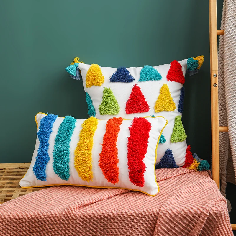 Handmade Luxury Moroccan Style Cushion Cover Wool Tassels Boho Style Ethnic Colorful Pillow Cover 45x45cm/30x50cm HomeDecoration
Handmade Luxury Moroccan Style Cushion Cover Wool Tassels Boho Style Ethnic Colorful Pillow Cover 45x45cm/30x50cm HomeDecoration