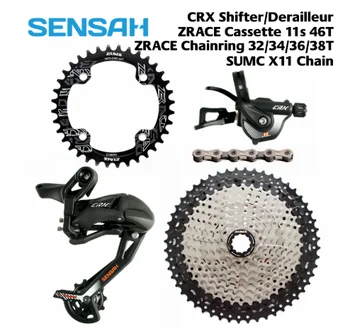 SENSAH CRX 11 Speed Trigger Shifter + Rear Derailleur 11s + ZRACE Cassette11-46T / Chainrings + SUMC X11 Chain, PCR BEYOND M7000
SENSAH CRX 11 Speed Trigger Shifter + Rear Derailleur 11s + ZRACE Cassette11-46T / Chainrings + SUMC X11 Chain, PCR BEYOND M7000