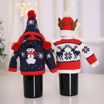 Hot Christmas Knitted Red Wine Bottle Set Party Decoration Red Wine Bottle Covers Clothes With Hats For Christmas Dinner Table
Hot Christmas Knitted Red Wine Bottle Set Party Decoration Red Wine Bottle Covers Clothes With Hats For Christmas Dinner Table