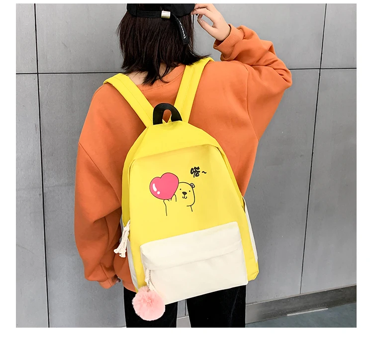 4PCS/SET Kids School Bags Women Nylon Backpack Children Korea Shoulder bag Cute Satchel Schoolbag For Girls Mochila Escolar 2020 4PCS/SET Kids School Bags Women Nylon Backpack Children Korea Shoulder bag Cute Satchel Schoolbag For Girls Mochila Escolar 2020