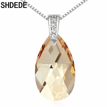 

SHDEDE Embellished With Crystals From Swarovski Pendant Women Teardrop Choker Necklace Gift for Lady Wedding Party -13615