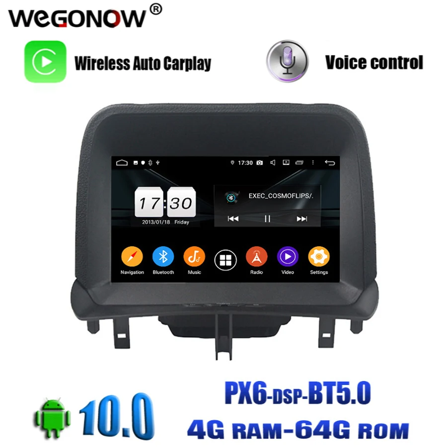 Автомобильный DVD плеер Android 10 0 Восьмиядерный процессор 64 ГБ GPS карта RDS радио Wi Fi