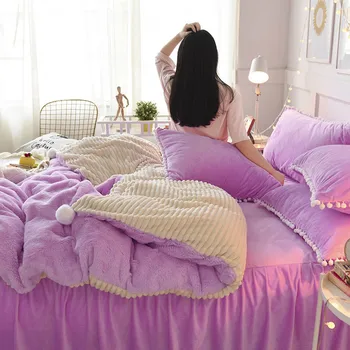 3pcs/4pcs Winter Warm Ruffle Bedding Set Thicken Fleece Bed Skirt Kawaii Duvet Cover and Pillowcases Home Bedclothes
3pcs/4pcs Winter Warm Ruffle Bedding Set Thicken Fleece Bed Skirt Kawaii Duvet Cover and Pillowcases Home Bedclothes