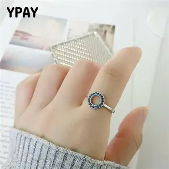 YPAY 100% Real 925 Sterling Silver Open Rings for Women Korea Japan Classic Blue Zircon Circle Ring Bague Fine Jewelry YMR964
YPAY 100% Real 925 Sterling Silver Open Rings for Women Korea Japan Classic Blue Zircon Circle Ring Bague Fine Jewelry YMR964