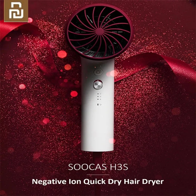 2018 Новый Xiaomi Soocare Soocas H3S Анион Фен для волос корпус из алюминиевого сплава 1800 Вт