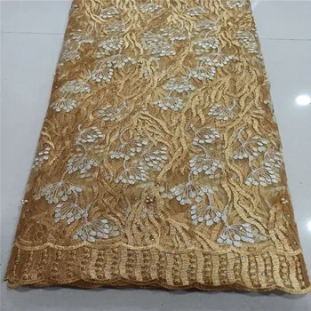 African Beaded Lace Fabric Embroidered Nigerian For Wedding gold 2020 High Quality Lace French Tulle Lace Fabric With stones
African Beaded Lace Fabric Embroidered Nigerian For Wedding gold 2020 High Quality Lace French Tulle Lace Fabric With stones