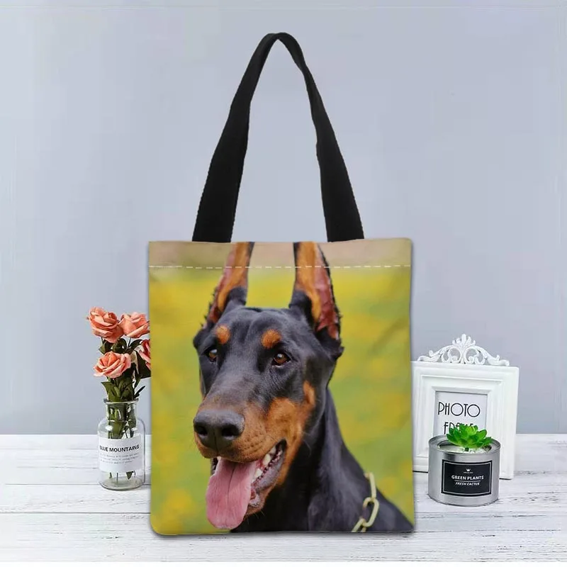 Dobermann Dog Handbag Foldable Shopping Bag Reusable Eco Large Unisex Canvas Fabric Shoulder Bags Tote Grocery Cloth Pouch 1208
Dobermann Dog Handbag Foldable Shopping Bag Reusable Eco Large Unisex Canvas Fabric Shoulder Bags Tote Grocery Cloth Pouch 1208