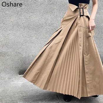 2020 Asymmetrical Casual Pleated Skirt Women Plain Khaki Harajuku Hipster Office Ladies Plus Size High Waist Long Skirts Korea
2020 Asymmetrical Casual Pleated Skirt Women Plain Khaki Harajuku Hipster Office Ladies Plus Size High Waist Long Skirts Korea