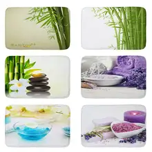 במבוק ספא מלחי אמבט מודפס פלנל רצפת מחצלת אנטי להחליק Tapete מחצלות רצפת מטבח שפשפת מחצלות מוזמנים לחזית דלת(China)