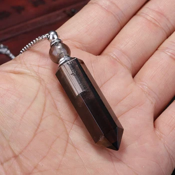 pillar tea cyan quartz crystal stone bead empty bottle perfume essential oil container pendant charm necklace for women man
pillar tea cyan quartz crystal stone bead empty bottle perfume essential oil container pendant charm necklace for women man