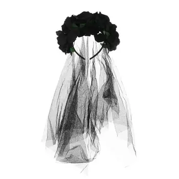 Carnival Black Gauze Cloth Headband Simulation Rose Flower Headdress Women Headwear Cosplay Party Hair Accessories for Women 
Carnival Black Gauze Cloth Headband Simulation Rose Flower Headdress Women Headwear Cosplay Party Hair Accessories for Women