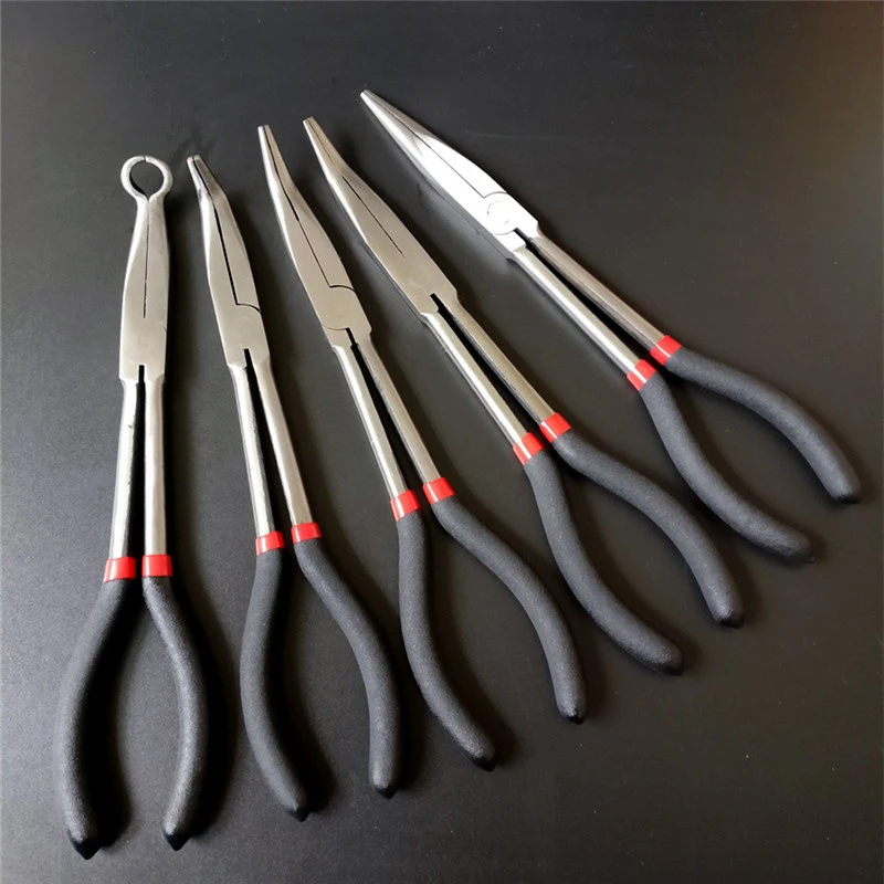 11" 280mm Long Handle Multi-Functional Reach Circle Nose Pliers Plug Puller Craft Repairing Tool
11" 280mm Long Handle Multi-Functional Reach Circle Nose Pliers Plug Puller Craft Repairing Tool