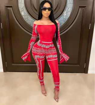 Sexy Jumpsuit Women Skinny Slash Neck Long Sleeve Print Party Jumpsuit Casual One Piece Jumpsuit Women Romper Night Club Outfits
Sexy Jumpsuit Women Skinny Slash Neck Long Sleeve Print Party Jumpsuit Casual One Piece Jumpsuit Women Romper Night Club Outfits