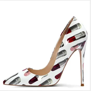 Super HIgh Heel Graffiti Print Lipstick Women Shoes Runway Shallow Mixed Colors Pointed Toe High Heels Ladies Pumps 2020
Super HIgh Heel Graffiti Print Lipstick Women Shoes Runway Shallow Mixed Colors Pointed Toe High Heels Ladies Pumps 2020