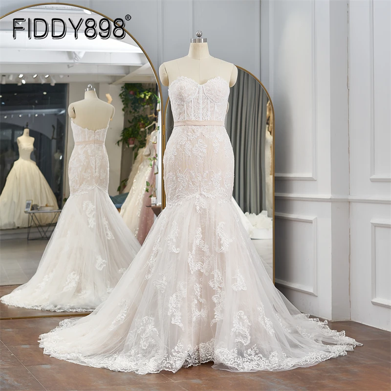 Fiddy898 Sexy Mermaid Wedding Dress White Ivory Open Back Strapless Sweep Train Wedding Dresses Robe de mariee Vestige De Noiva
Fiddy898 Sexy Mermaid Wedding Dress White Ivory Open Back Strapless Sweep Train Wedding Dresses Robe de mariee Vestige De Noiva