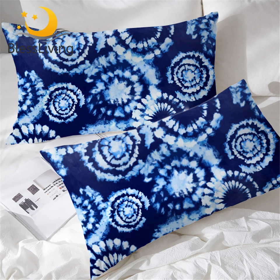 BlessLiving Tie Dye Pillow Cases Indigo Blue Pillow Protector Case Cover 2 Piece Boho Hippie Rectangle Pillowcase 50cmx75cm
BlessLiving Tie Dye Pillow Cases Indigo Blue Pillow Protector Case Cover 2 Piece Boho Hippie Rectangle Pillowcase 50cmx75cm