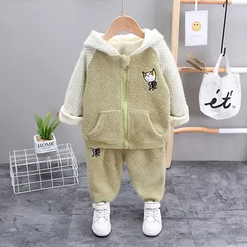 Children Clothing Sets Autumn Winter Plus Velvet Thickening 2pcs Suit Hooded+Pants Infant Outfit Cute Home Clothes for Girl Boys
Children Clothing Sets Autumn Winter Plus Velvet Thickening 2pcs Suit Hooded+Pants Infant Outfit Cute Home Clothes for Girl Boys