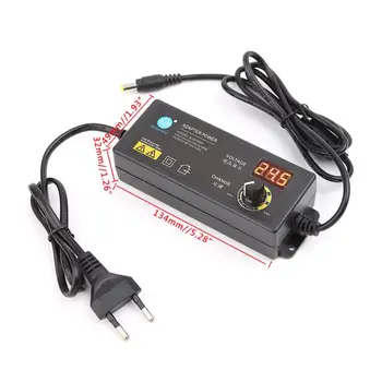 Adjustable Power Adapter With Voltage Digital Display Screen 3V-12V 5A EU Plug Y1AD
Adjustable Power Adapter With Voltage Digital Display Screen 3V-12V 5A EU Plug Y1AD