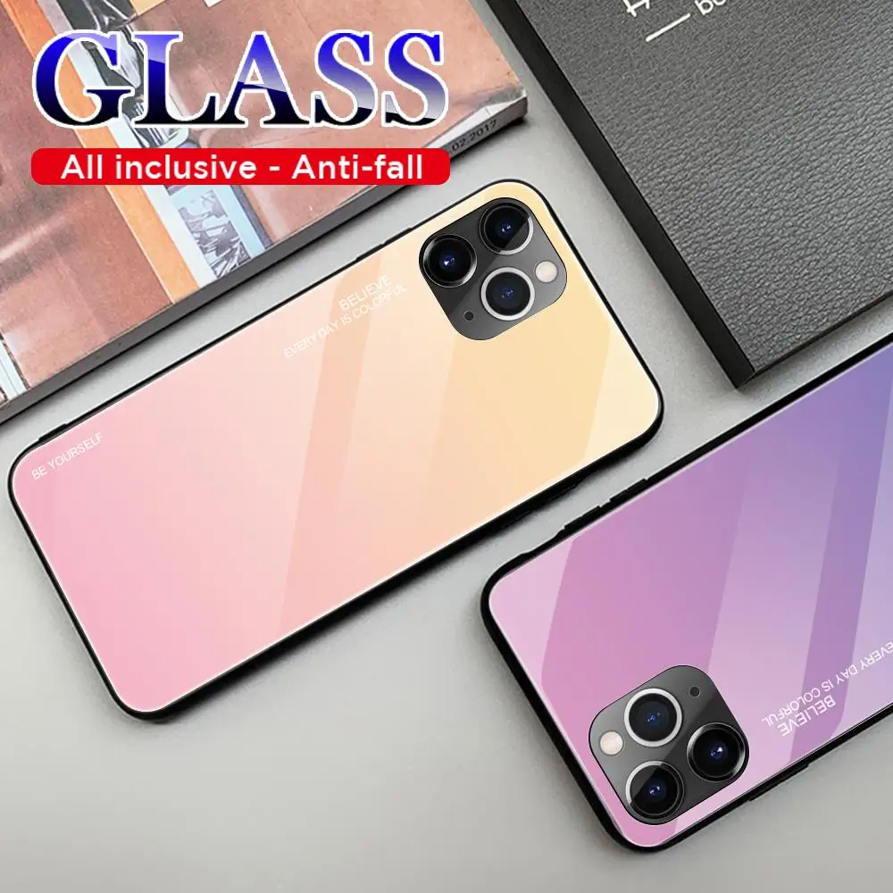 Gradient Tempered Glass Phone Case For iPhone 11 Pro Max 11 Pro Xs Max Xs Xr X Protective Cover Case For iPhone 11 6.1 2019 Case
Gradient Tempered Glass Phone Case For iPhone 11 Pro Max 11 Pro Xs Max Xs Xr X Protective Cover Case For iPhone 11 6.1 2019 Case