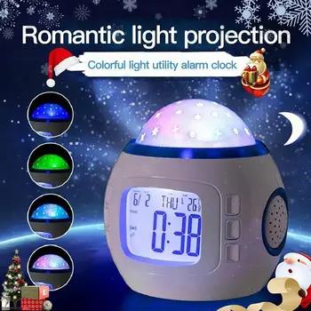 Christmas Alarm Clock Colorful Projection Star Sky Night Light LED Magic Digital Projection Starry Alarm Clock Time Xmas Gift
Christmas Alarm Clock Colorful Projection Star Sky Night Light LED Magic Digital Projection Starry Alarm Clock Time Xmas Gift