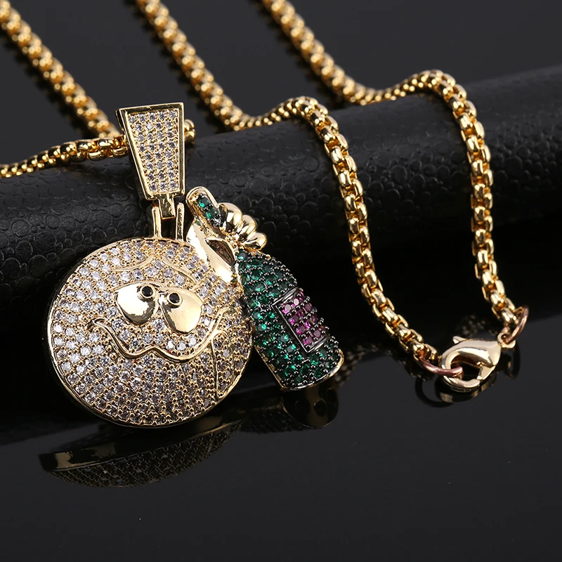 Young Pursue The Love Of Sparkling Cute Emoji Pack Copper Shop AAA Zircon Pendant Necklace Hip Hop Ice out Of The Jewelry
Young Pursue The Love Of Sparkling Cute Emoji Pack Copper Shop AAA Zircon Pendant Necklace Hip Hop Ice out Of The Jewelry