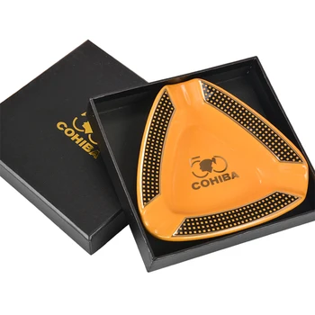 Orange Ceramic Cigar Ashtray with 3 Holders Portable Smoke Slot for Humidor Desktop Cigar Ash Tray
Orange Ceramic Cigar Ashtray with 3 Holders Portable Smoke Slot for Humidor Desktop Cigar Ash Tray