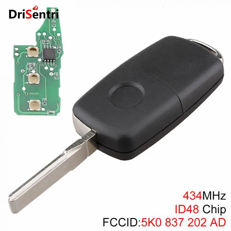 3 Buttons Uncut Flip Remote Key Fob with ID48 Chip for VolksWagen Beetle / Caddy / Touran / Arriba / Golf
3 Buttons Uncut Flip Remote Key Fob with ID48 Chip for VolksWagen Beetle / Caddy / Touran / Arriba / Golf